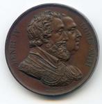 Medaille 1818 Henry  IV - Louis XVIII Restauratie Standbeeld, Postzegels en Munten, Penningen en Medailles, Verzenden, Overige materialen