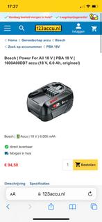 Bosch groen accu 18v 6.0 ah nieuw origineel, Ophalen, Zo goed als nieuw