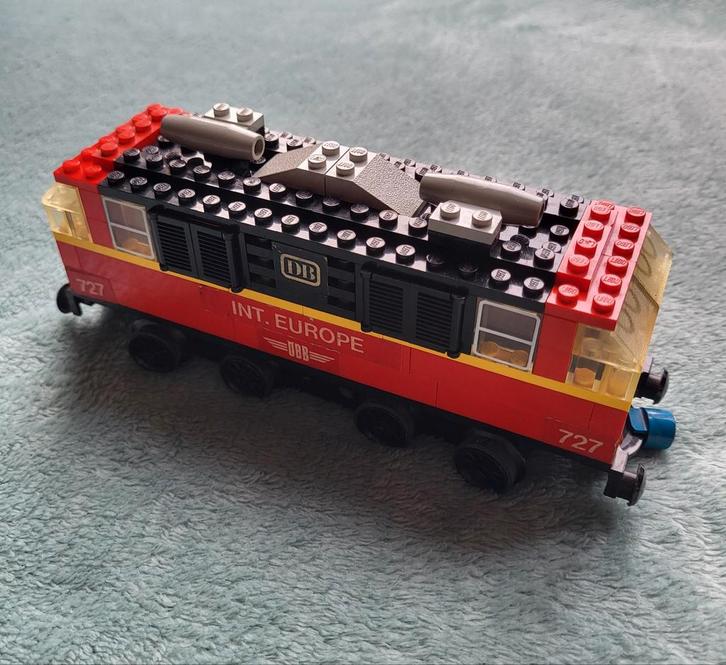 Lego trein 12 Volt blauwe rails locomotief (set 727), Kinderen en Baby's, Speelgoed | Duplo en Lego, Gebruikt, Lego, Complete set