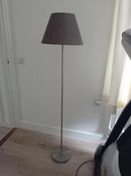 Staande lamp, RVS, met grijze lampenkap, Ophalen, Zo goed als nieuw, Metaal, 150 tot 200 cm