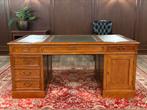 Vintage klassiek Engels bureau (partnerdesk) #494, Ophalen of Verzenden, Zo goed als nieuw, Bureau