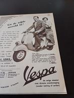 Advertentie Vespa scooter wijde wereld 1955, Ophalen of Verzenden, Zo goed als nieuw, Overige typen