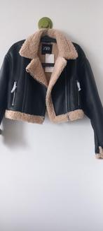 NIEUW Zwarte Zara Biker Jack met Teddy Voering, Nieuw, Ophalen of Verzenden, Maat 36 (S), Zara