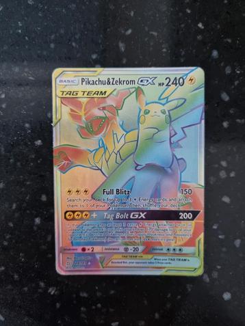 Pikachu & Zekrom GX 184/181 Pokémon Card Sun & Moon Team Up  beschikbaar voor biedingen