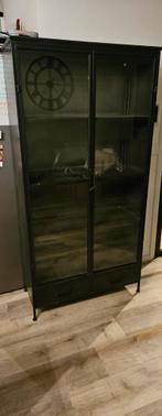 Te koop: Vitrinekast staal zwart zgan, kwaliteit., Huis en Inrichting, Kasten | Vitrinekasten, Ophalen, 50 tot 100 cm, 150 tot 200 cm