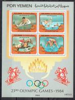 Jemen 1984 blok Olympische spelen Turnen Waterpolo dressuur2, Ophalen of Verzenden, Postfris, Midden-Oosten