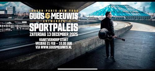 Guus Meeuwis in Sportpaleis Antwerpen zaterdag 13 december, Tickets en Kaartjes, Evenementen en Festivals, Drie personen of meer