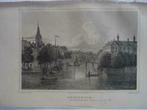 002/ Amsterdam   Groen Burgwal   Staalgravure 1860, Antiek en Kunst, Kunst | Etsen en Gravures, Ophalen of Verzenden