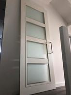 Schuifdeuren met glas, Doe-het-zelf en Verbouw, Ophalen, Gebruikt, 80 tot 100 cm, 215 cm of meer