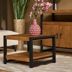 Bijzettafel met onderblad - 60cm, Vierkant, Nieuw, 55 tot 75 cm, Hout