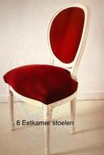 Rode Medaillon ribfluweel Antieke stoelen, Ophalen