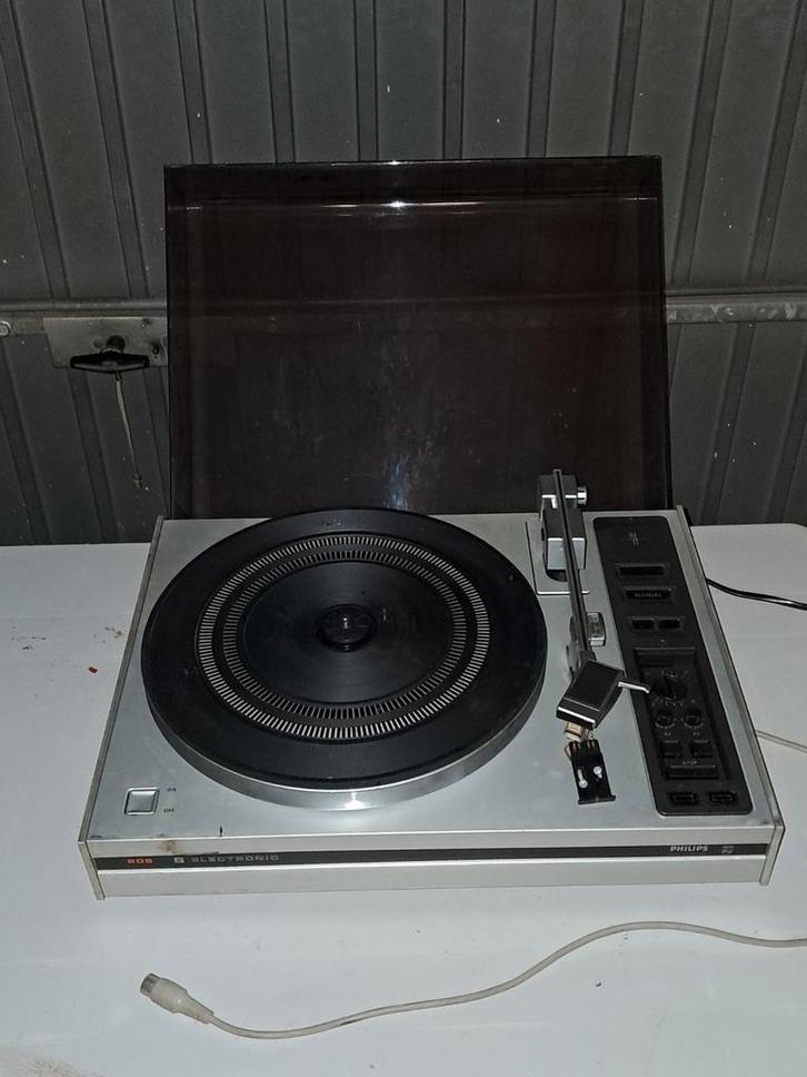 Philips 209S Electronic Platenspeler - Jaren 70, Audio, Tv en Foto, Platenspelers, Gebruikt, Platenspeler, Philips, Pitch-regelaar