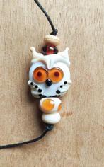 handgemaakte lampwork glaskraal uil, Hobby en Vrije tijd, Kralen en Sieraden maken, Verzenden, Nieuw, Kraal