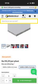 Fermacell Powerpanel H2O. 12,5 mm 4 st 2600x1200, Doe-het-zelf en Verbouw, Platen en Panelen, Ophalen, Nieuw, Overige materialen