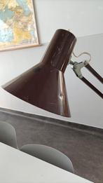 Vintage architectenlamp bruine bureaulamp industrieel design, Huis en Inrichting, Gebruikt, 50 tot 75 cm, Ophalen of Verzenden