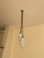 Quasar holland ketting hanglamp met drie lampen, Huis en Inrichting, Ophalen, Zo goed als nieuw, Glas, 75 cm of meer