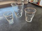 Vintage glaswerk met goud kleurig randje, Ophalen of Verzenden, Zo goed als nieuw