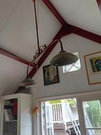 Oude biljart lamp met twee kappen, Ophalen of Verzenden, Gebruikt