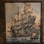 3 x schepen in oude lijst, Antiek en Kunst, Kunst | Schilderijen | Klassiek, Ophalen of Verzenden