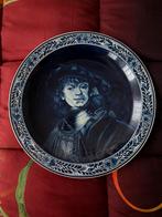 Delfts Blauw Bord - Zelfportret Rembrandt, Ophalen, Gebruikt