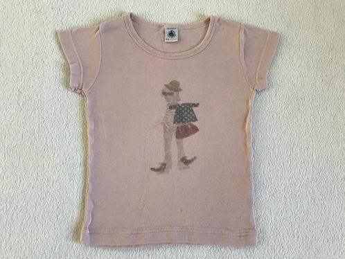 Petit Bateau shirtje 6 / 108 licht roze met print 110, Kinderen en Baby's, Kinderkleding | Maat 110, Gebruikt, Meisje, Shirt of Longsleeve