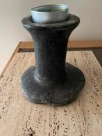 Gommaire zwart aardewerk kandelaar kaarsenhouder kaars, Overige materialen, Zwart, Ophalen of Verzenden, Zo goed als nieuw
