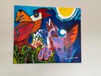 Schilderij Vogel abstract, Antiek en Kunst, Kunst | Schilderijen | Abstract, Ophalen of Verzenden