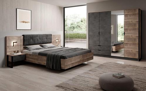 Acaia Tweepersoonsbed + nachtkastjes + kledingkast, Huis en Inrichting, Slaapkamer | Bedden, Zo goed als nieuw, Tweepersoons, 160 cm