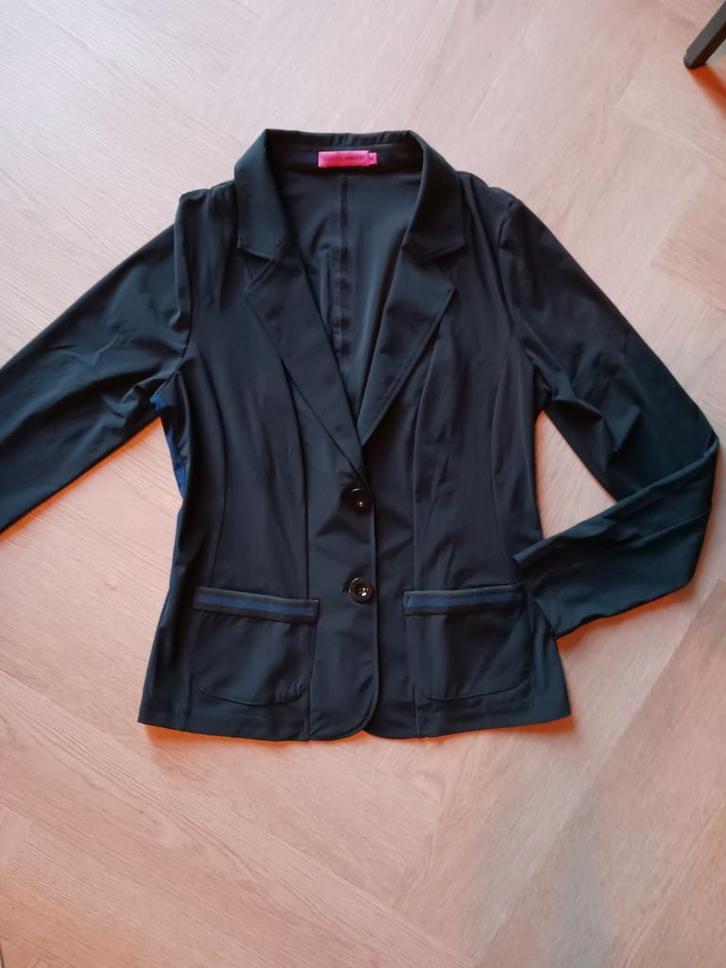 Studio Anneloes Colbert Zwart/Blauw Maat M, Kleding | Dames, Jasjes, Kostuums en Pakken, Zo goed als nieuw, Jasje, Maat 38/40 (M)