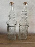 2 glazen flessen, Verzamelen, Glas en Borrelglaasjes, Ophalen, Zo goed als nieuw, Overige typen
