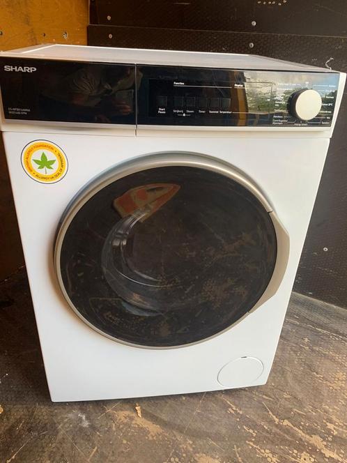 Wasmachine Sharp, Witgoed en Apparatuur, Wasmachines, Zo goed als nieuw, Voorlader, 8 tot 10 kg, 85 tot 90 cm, 1200 tot 1600 toeren