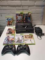 Xbox 360 Zwart + Controllers + Games + Draadloos Wifi, Spelcomputers en Games, Spelcomputers | Xbox 360, Ophalen of Verzenden