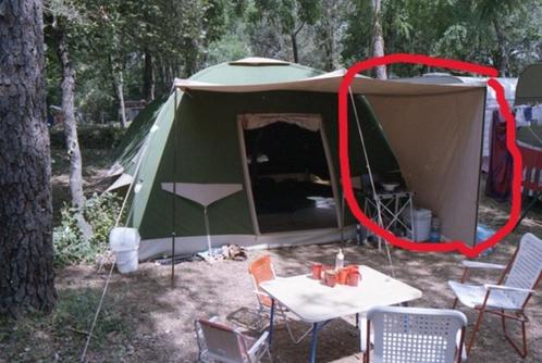 Karsten 400 zijluifeldoek gezocht., Caravans en Kamperen, Tenten, Gebruikt, Ophalen of Verzenden