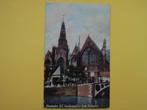 Amsterdam o.z voorburgwal en oude kerksplein, Verzamelen, Ansichtkaarten | Nederland, 1940 tot 1960, Gelopen, Noord-Holland, Ophalen of Verzenden