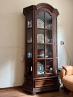 Antieke Houten Vitrinekast, Ophalen, Gebruikt, 50 tot 100 cm, Met lade(s)
