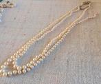 Parel ketting  zilveren slotje, Sieraden, Tassen en Uiterlijk, Antieke sieraden, Ophalen of Verzenden, Zilver, Ketting
