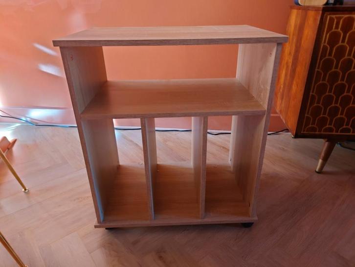 LP platen opbergkast/boeken/tijdschriften. Eiken kleur., Huis en Inrichting, Kasten | Overige, Zo goed als nieuw, Ophalen
