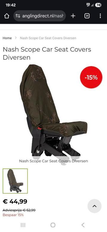2x Nash scope auto stoel hoezen  beschikbaar voor biedingen