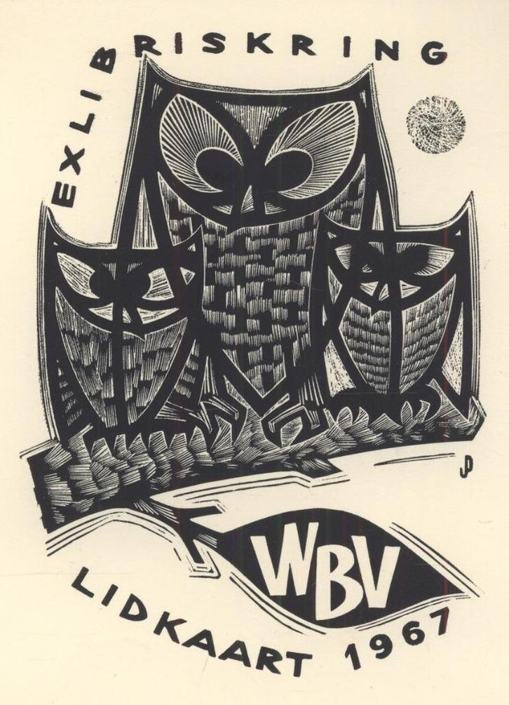 1099 Ex Libris België : Piet Janssens, 1967, Antiek en Kunst, Kunst | Etsen en Gravures, Verzenden