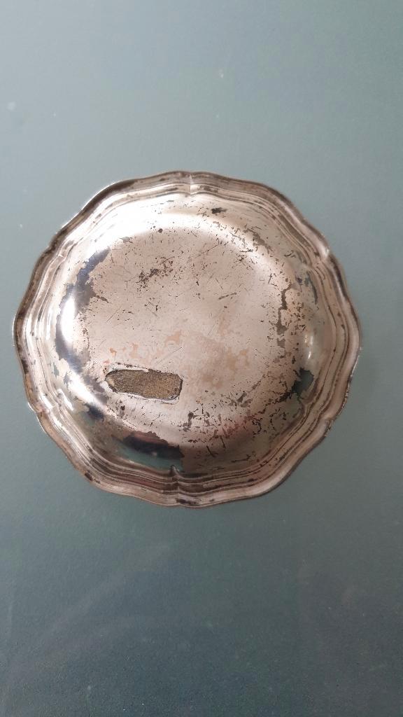 Verzilverd bonbonschaaltje, Antiek en Kunst, Antiek | Goud en Zilver, Zilver, Ophalen of Verzenden