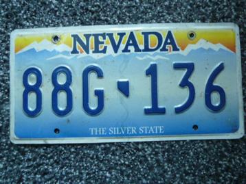Kentekenplaat licenseplate Nevada relief no. 2 USA beschikbaar voor biedingen