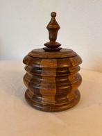 Antieke Oude Houten Tabakspot Tabak Pot Tabakpot Hout Doos, Ophalen of Verzenden