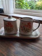 Suiker en melksetje met bloemmotief, Overige typen, Ophalen of Verzenden, Zo goed als nieuw, Overige stijlen