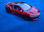 Honda NSX ( New Generation ) rood metallic - Welly, Ophalen of Verzenden, Zo goed als nieuw, Auto, Overige merken