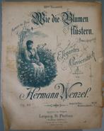 H. Wenzel Sheet Music - Wie die Blumen flustern, Muziek en Instrumenten, Bladmuziek, Gebruikt, Ophalen of Verzenden, Populair