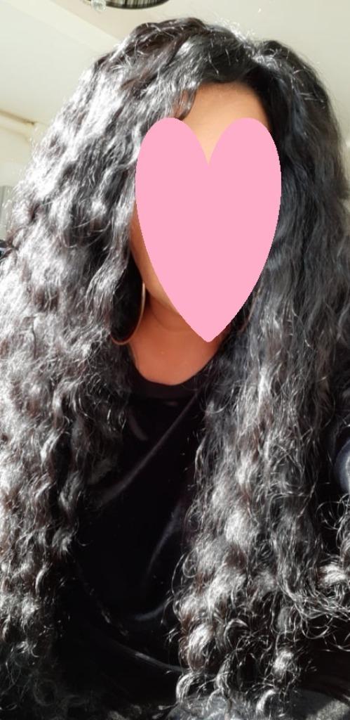 Pruik - Haarstuk - Echt haar - EXTRA DIK! - Diepe KRUL -, Sieraden, Tassen en Uiterlijk, Uiterlijk | Haarverzorging, Zo goed als nieuw