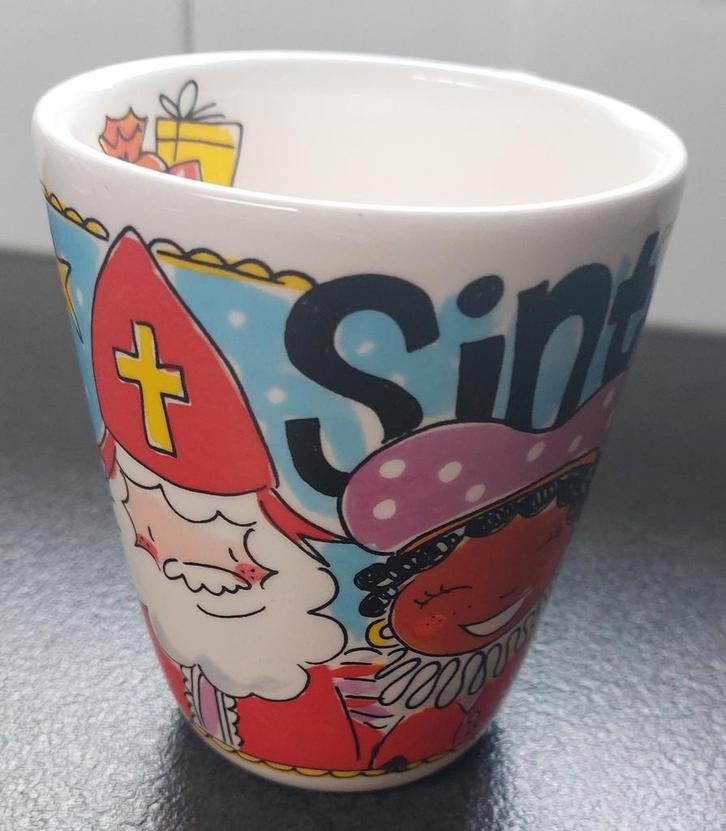 Sinterklaas en zwarte Piet Blond Amsterdam beker, Diversen, Sinterklaas, Zo goed als nieuw, Ophalen of Verzenden