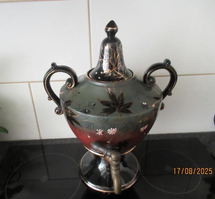 SAMOVAR THEEPOT/THEEURN -VICTORIAANS JACKFIELD -CA1860, Antiek en Kunst, Kunst | Designobjecten, Ophalen of Verzenden
