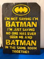 Houten Wandbord Batman tekst, Ophalen of Verzenden, Zo goed als nieuw