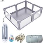 Inklapbare grondbox baby set 130x130x66CM Lichtgrijs, Kinderen en Baby's, Boxen, Ophalen of Verzenden, Nieuw, Vierkant